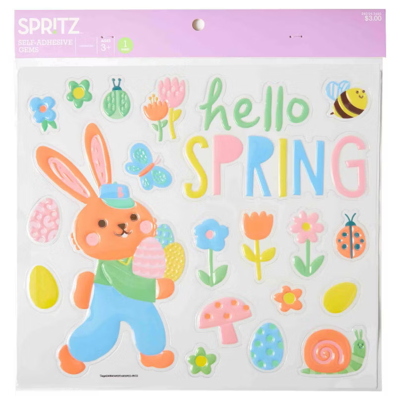 11.5"x14" Easter Bling Cling Hello Spring - Spritz™ | Target