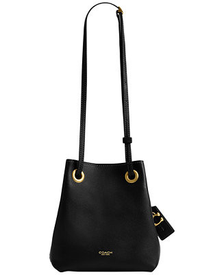 COACH Jade Small Leather Drawstring Crossbody Bag - Macy's | Macy's