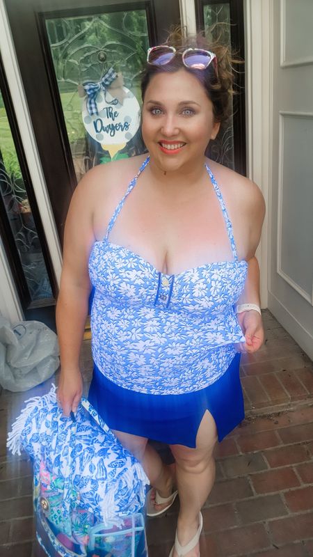 If you need something to snag for 20% off this tankini top and swim skort I recommend! I got these a few weeks ago and just wore them yesterday. they cover everything and are easier on and off than a 1 piece! #summerinlilly #livinglargeinlilly #swim #plussizeswim #plussize code: summer24 *I believe expires today! 

#LTKplussize #LTKswim #LTKsalealert