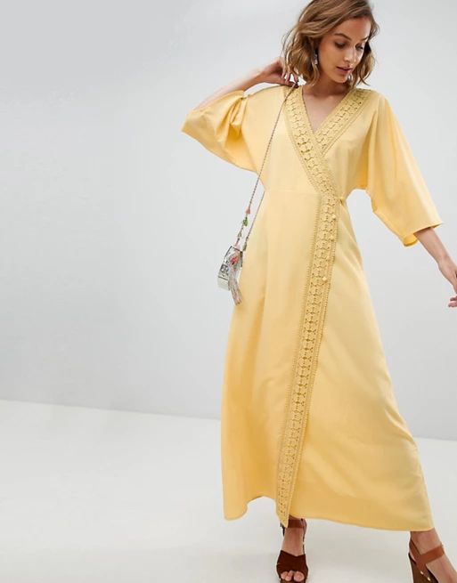 ASOS DESIGN maxi dress with crochet trim | ASOS US