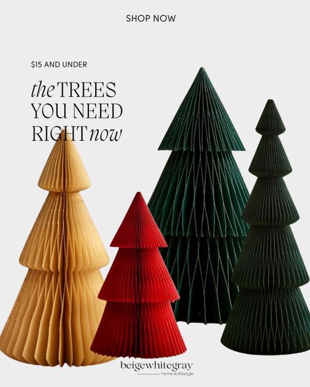 I absolutely love these gorgeous tabletop paper accordion trees!! The best part is they’re $15 and under. 

#LTKfindsunder50 #LTKhome #LTKHoliday