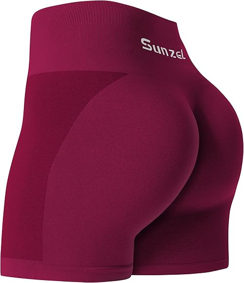 Sunzel Butt Scrunch Seamless Shorts, Womens 5 Inch Workout Shorts High Waist Stretch Booty Short ... | Amazon (US)
