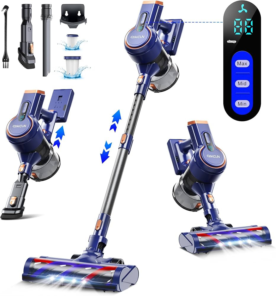 Cordless Vacuum Cleaner, 23Kpa Powerful Lightweight Stick Vac with LED Headlights, 45 Mins Runtim... | Amazon (US)