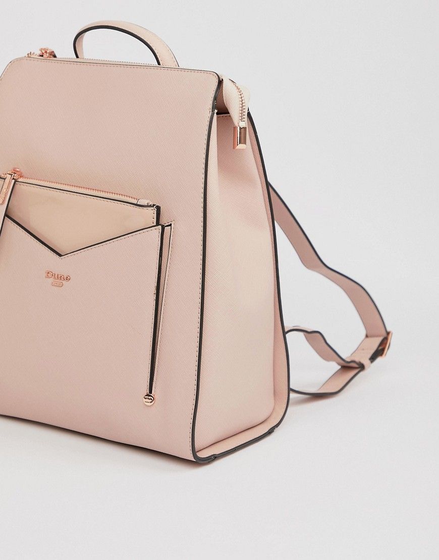 Dune Backpack in Dusty Pink with Detachable Front Purse - Pink | ASOS US