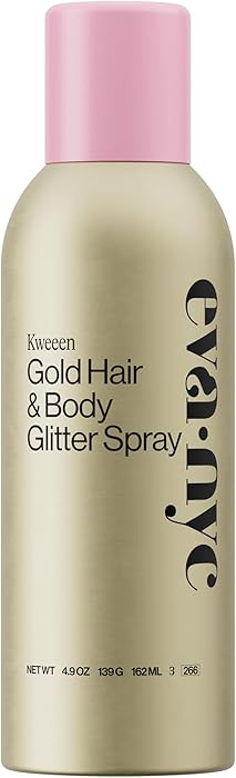 Eva NYC Kweeen Gold Hair and Body Glitter Spray - Ultra Shimmery Gold Glitter for Festivals - Add... | Amazon (US)
