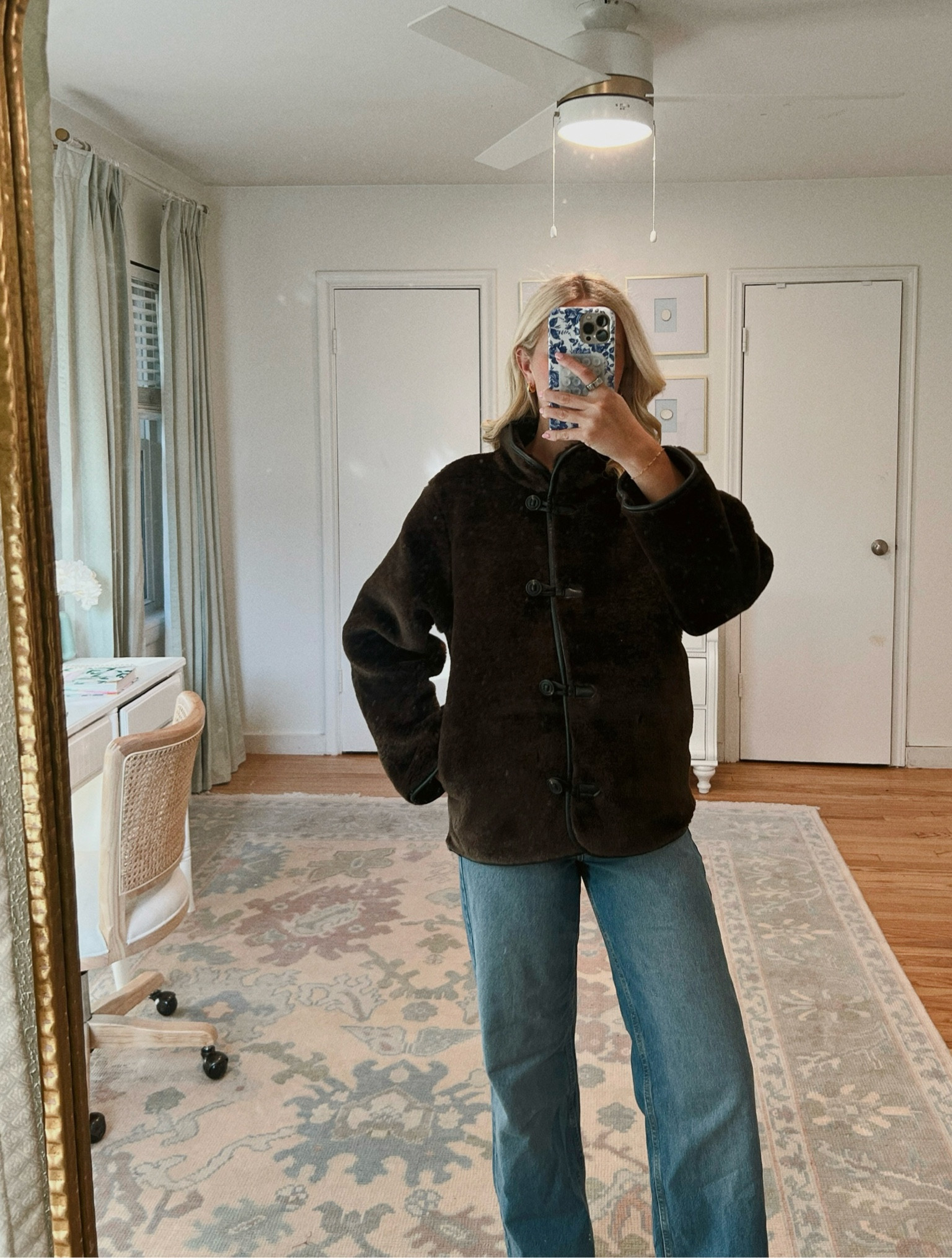 Loving this brown coat/jacket and wide leg jeans. Wearing an XS in jacket and 2 in the jeans! 

#LTKSeasonal #LTKFindsUnder100 #LTKStyleTip