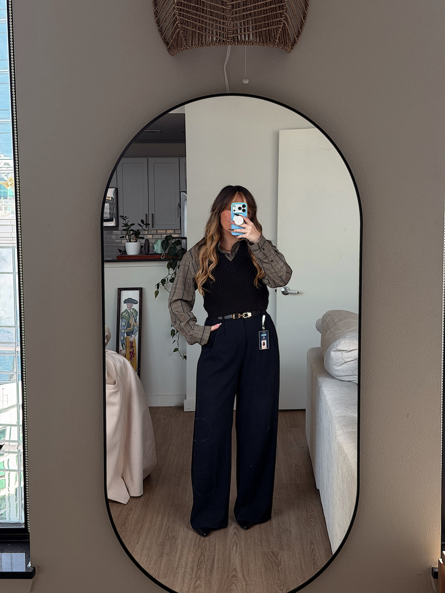 shirt and sweater vest - h&m
pants - abercrombie
heels and belt - amazon 

 #LTKootd #LTKWorkwear