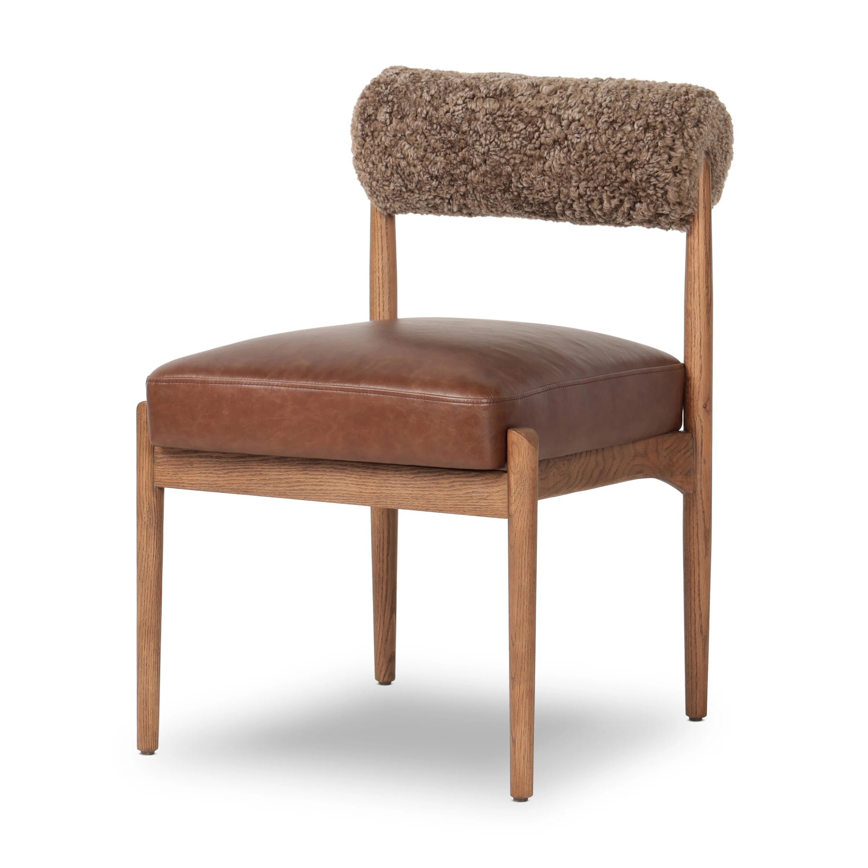 20.5'' H Genuine Leather Upholstered Side Chair | Wayfair North America