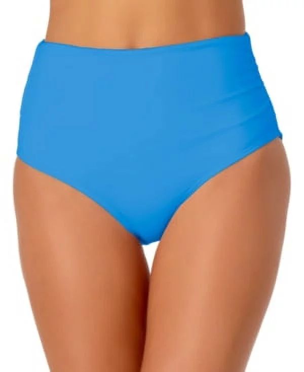Anne Cole Women's Stretch Ruched Lined Convertible Full Coverage High Waisted Swimsuit Bottom Blu... | Walmart (US)