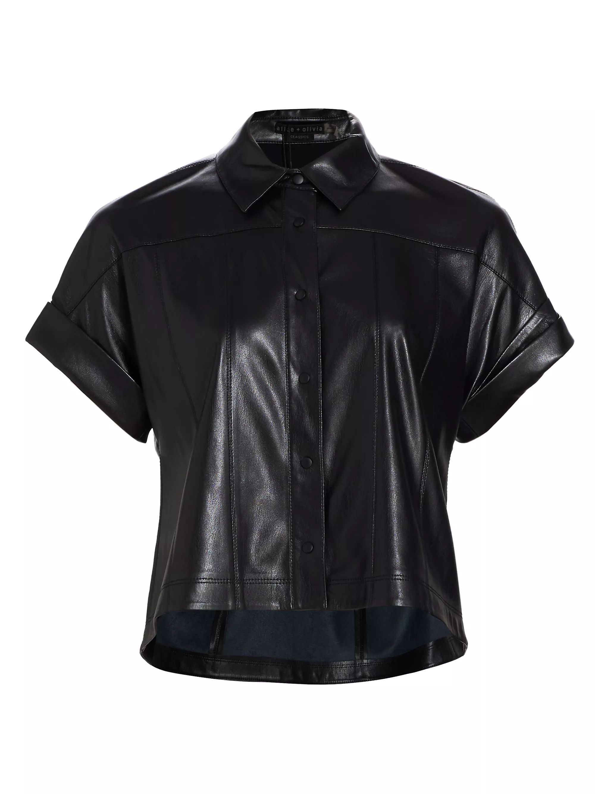 Edyth Vegan Leather Shirt | Saks Fifth Avenue