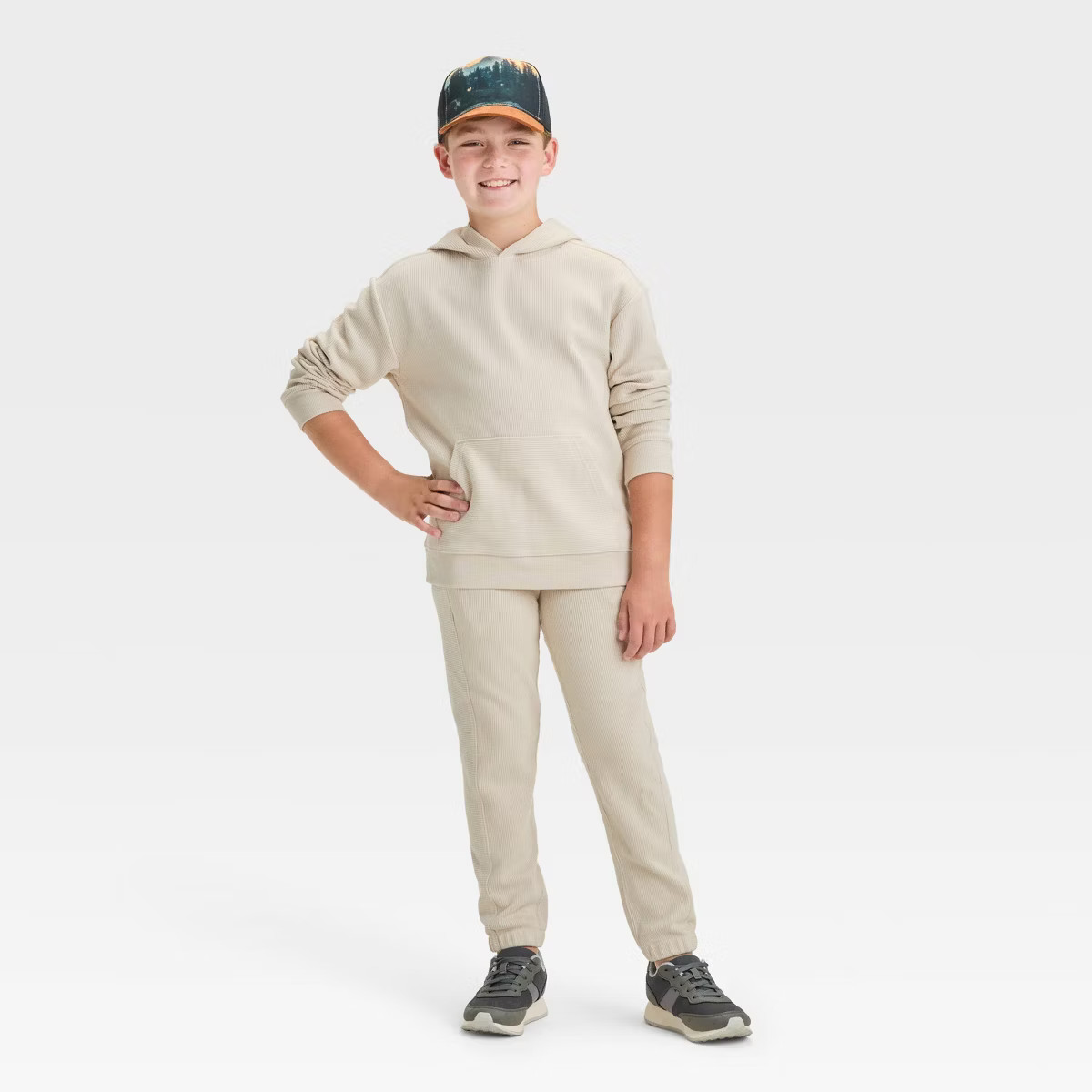 Boys' Flatback Ribbed Hoodie Pullover Sweatshirt - Cat & Jack™ | Target