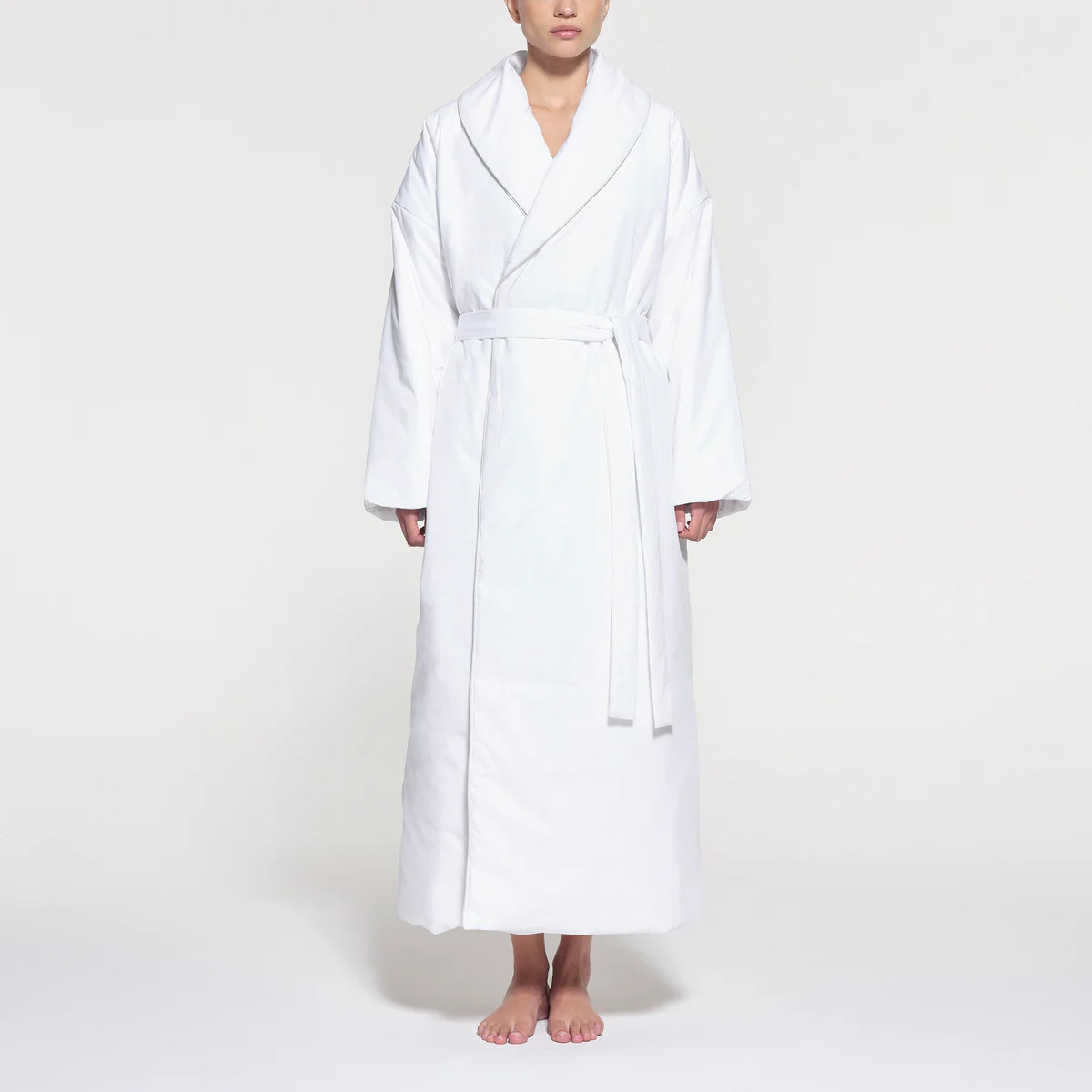COTTON DUVET ROBE | MARBLE | SKIMS (US)