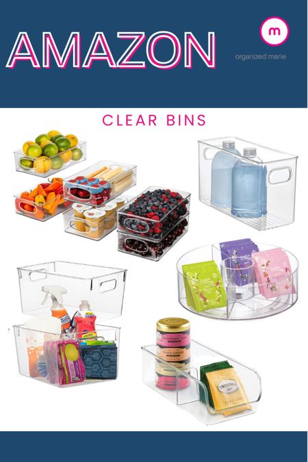These clear bins are perfect for organizing your fridge, closet, or office space! 

#LTKunder50 #LTKfamily #LTKhome