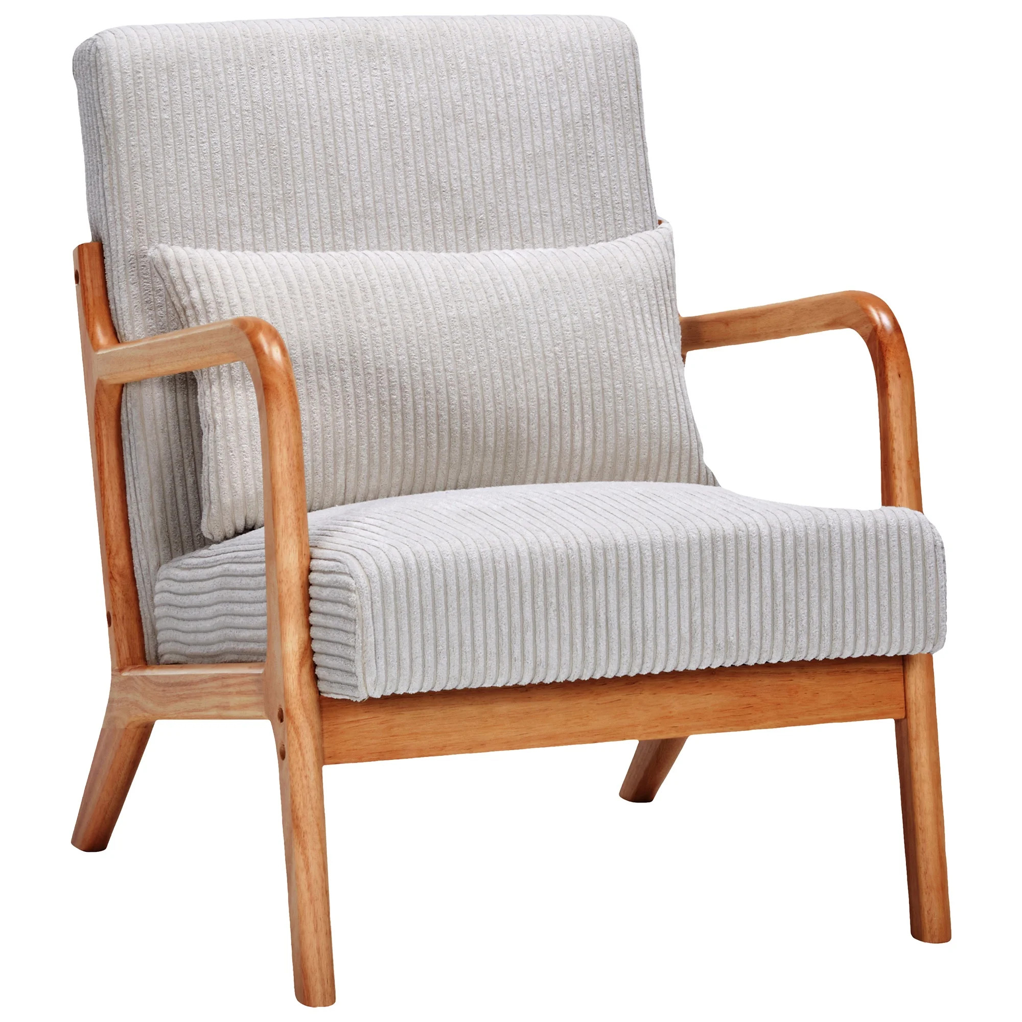PAPROOS Silla Decorativa Moderna de Mediados de Siglo, Silla de Brazo de Pana con Estructura de M... | Walmart (US)