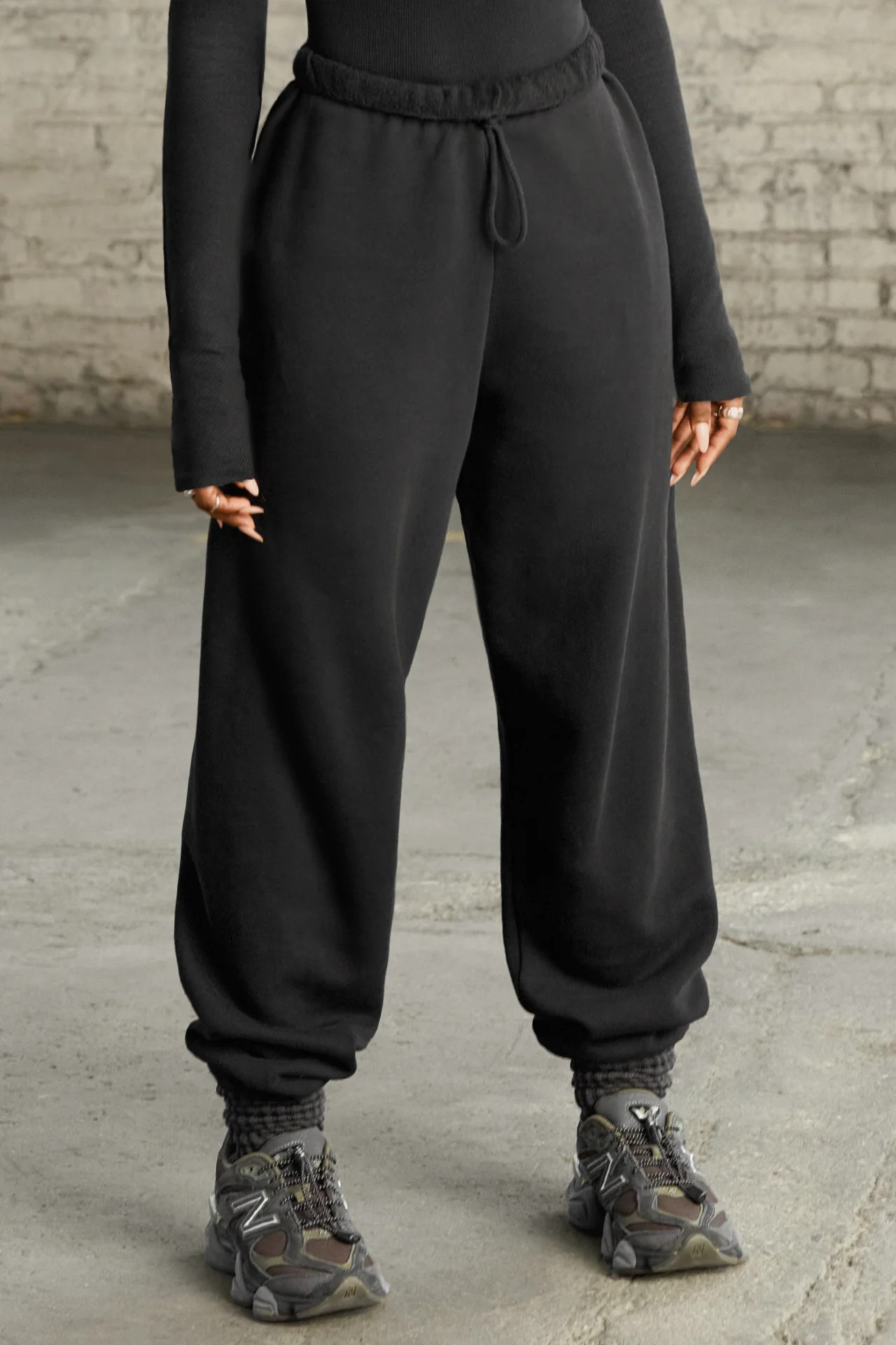 Oversized Jogger - Black French Terry | Joah Brown