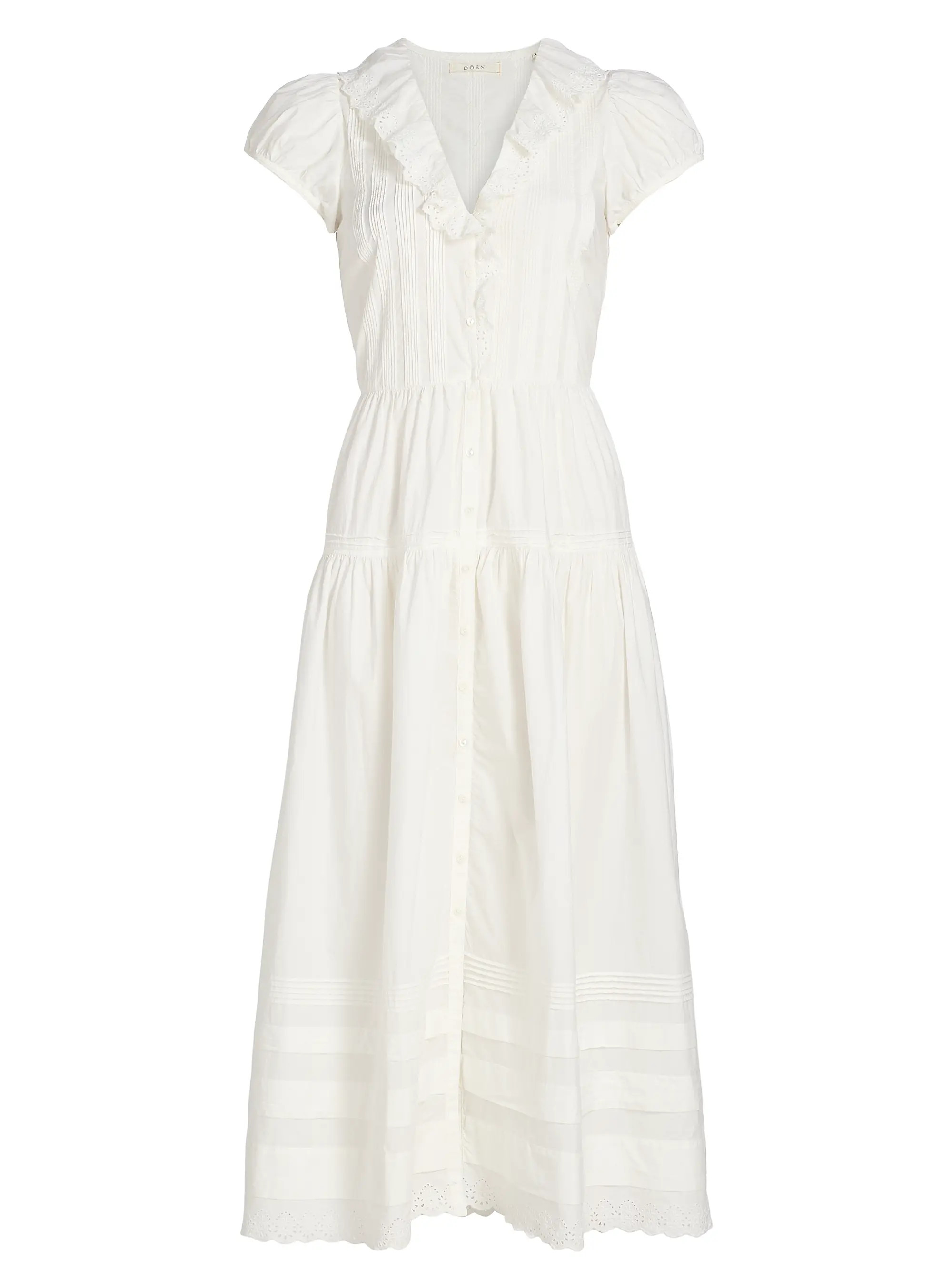 DÔEN Eliette Cotton Poplin Midi-Dress | Saks Fifth Avenue | Saks Fifth Avenue