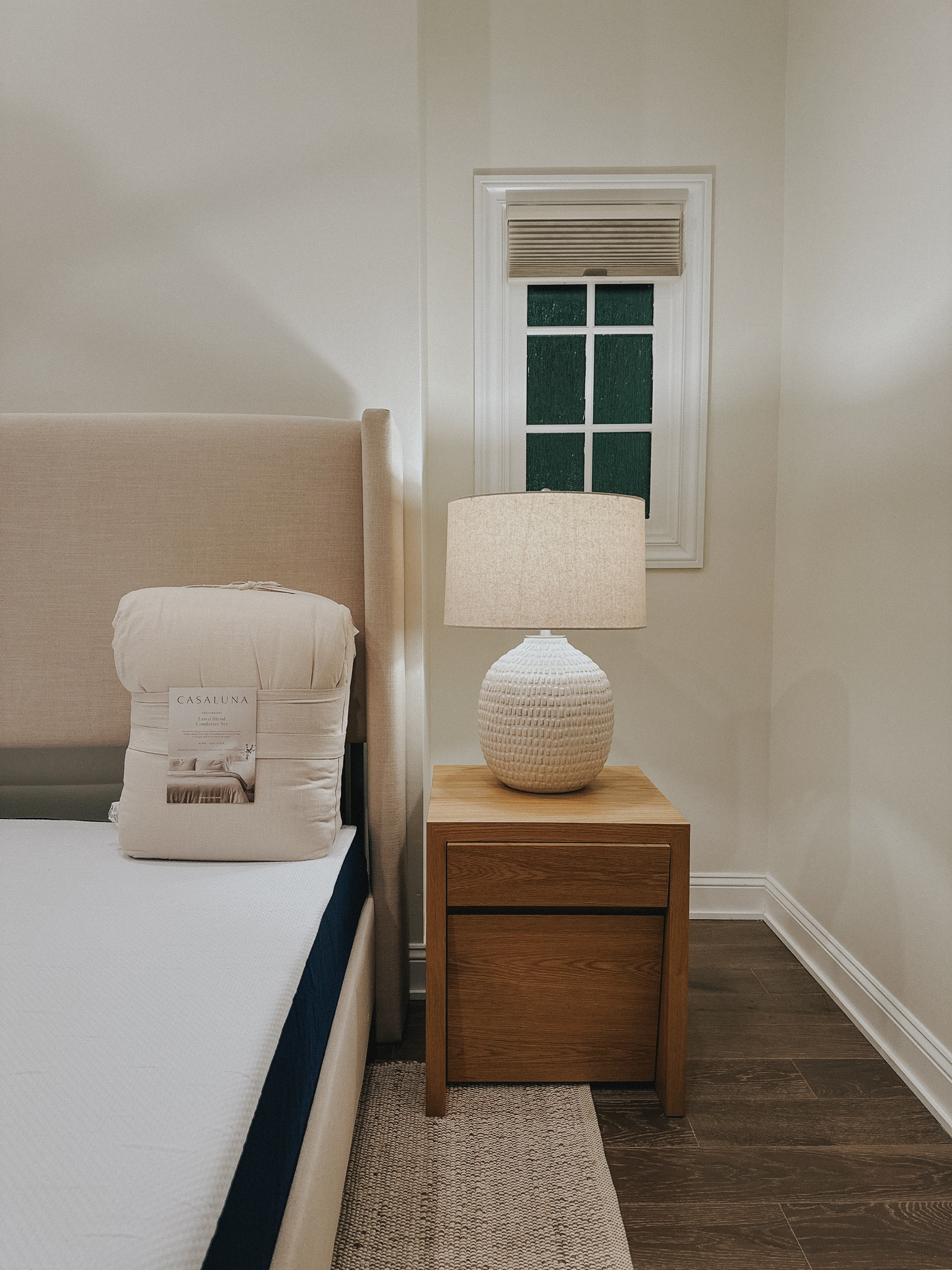 Neutral master bedroom decor from Jose and main, and crate and barrel  

#LTKSeasonal #LTKhome #LTKfamily