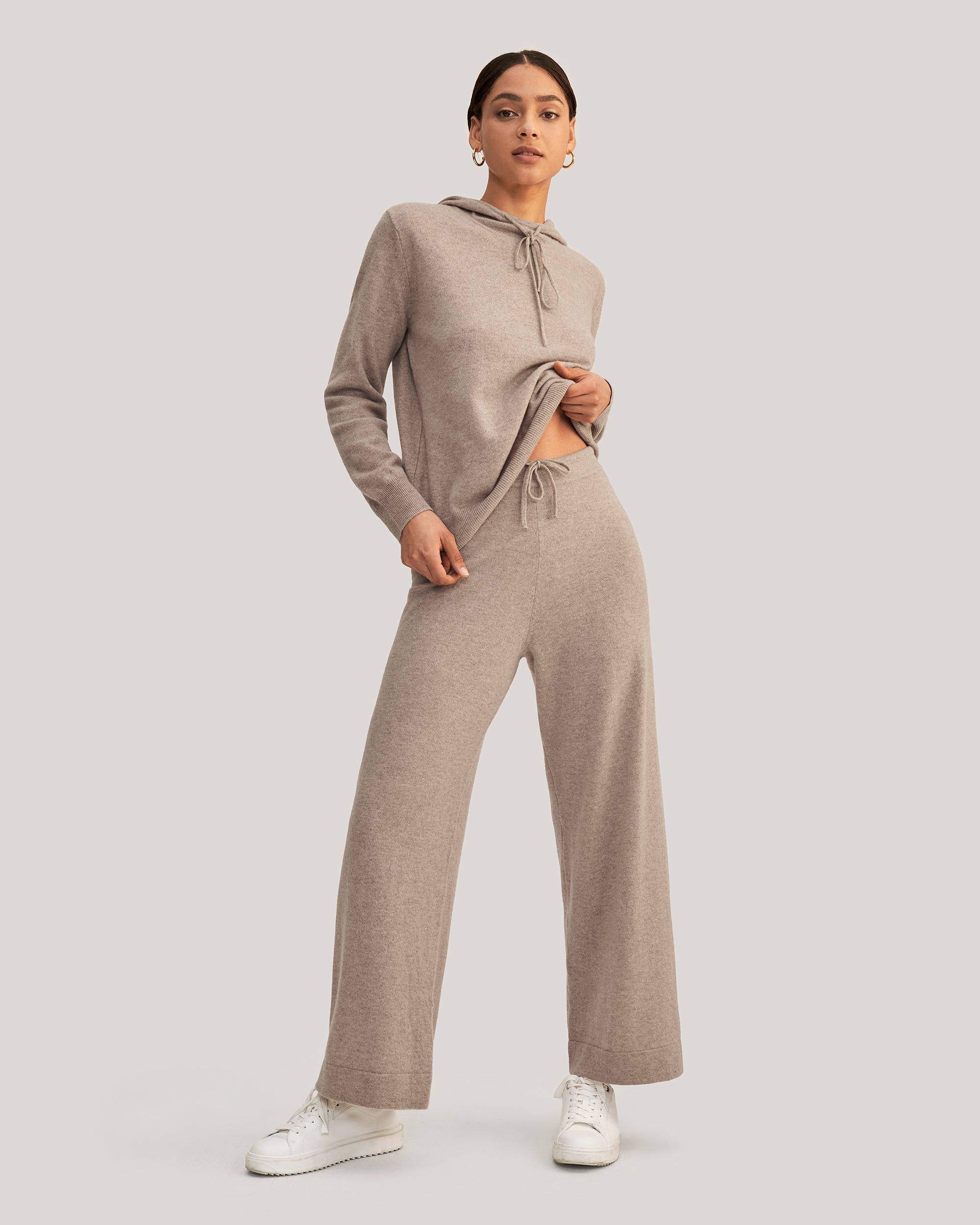 Casual Cashmere Knitting Trousers | LilySilk