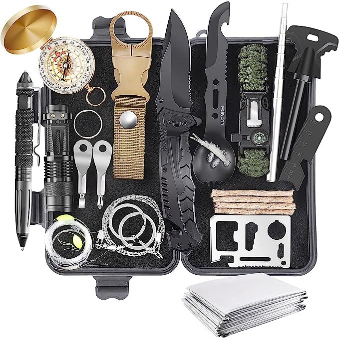 Survival Kit 28 in 1, Gifts for Men Dad Husband Teenage Boy, Survival Gear and Equipment Supplies... | Amazon (US)