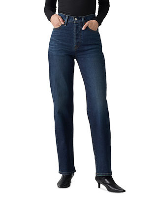 Women's Ribcage High-Rise Straight-Leg Jeans | Macy's