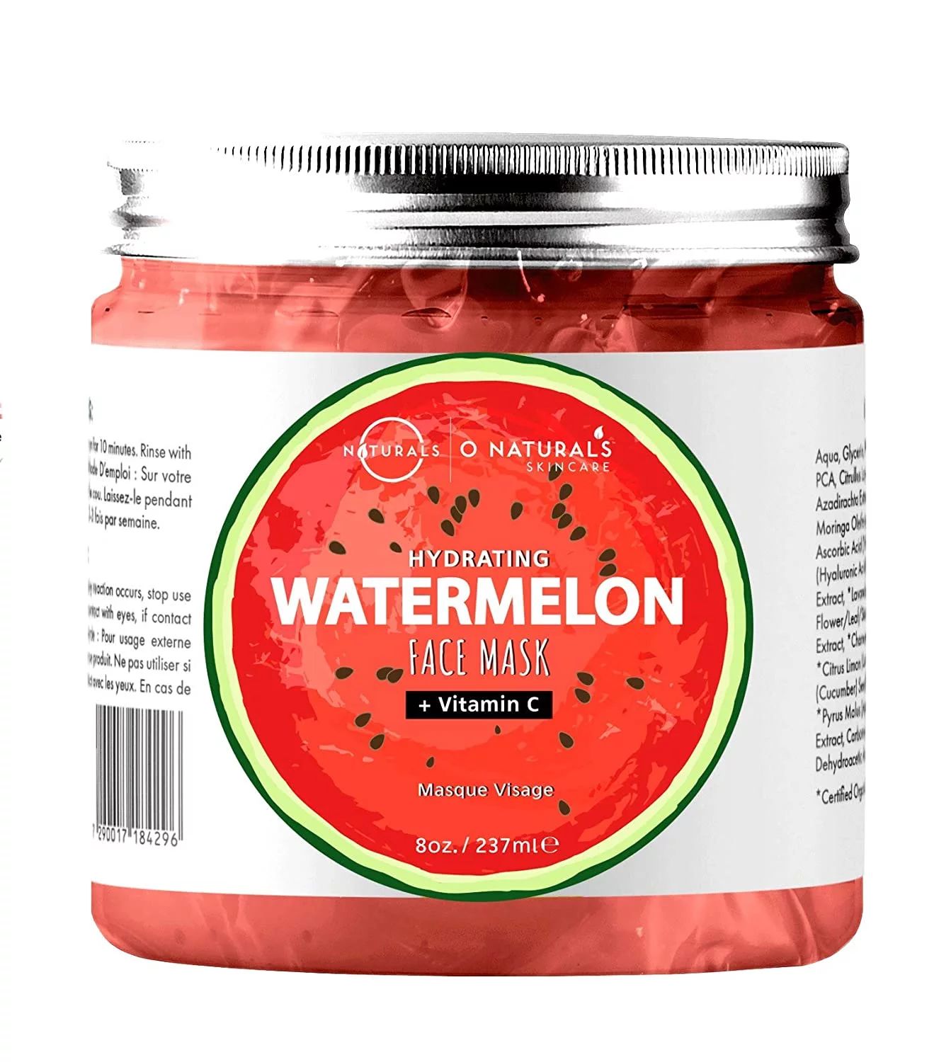 O Naturals Face Hydrating & Acne Fighter Watermelon Vegan Gel Mask. Vitamin C. Organic Face Moist... | Walmart (US)