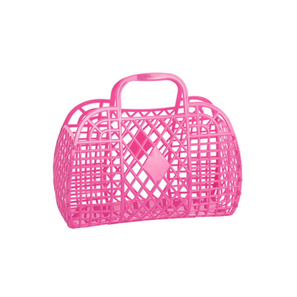 Retro Basket Jelly Bag, Berry Pink - 2 Sizes | Shop Sweet Lulu