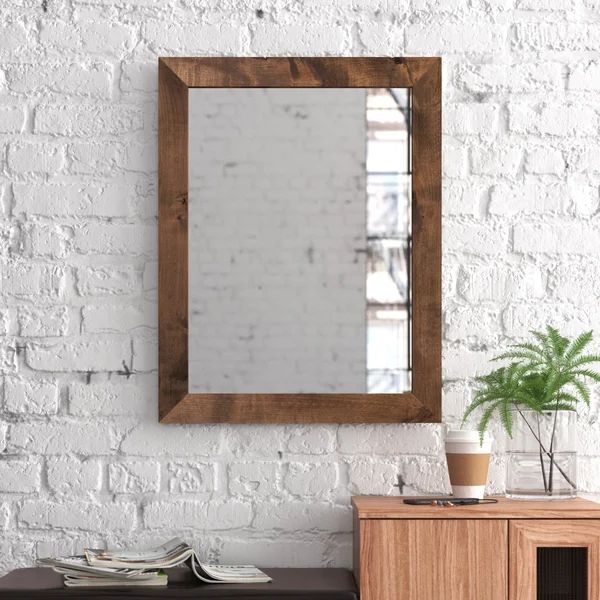 Edna Rectangle Wood Wall Mirror | Wayfair North America