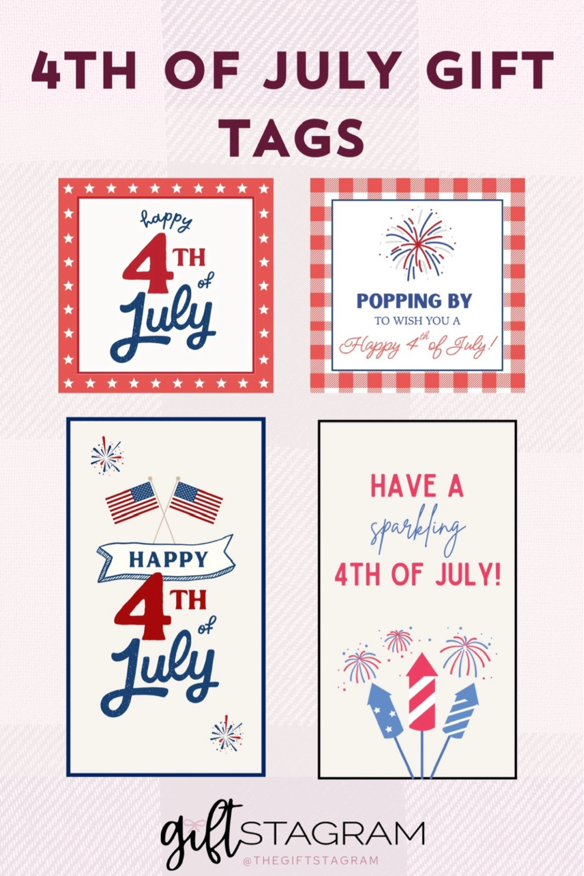 4th Of July Gift Tags! Complete your gift with one of these download & print from home gift tags❤️🇺🇸🏷️🧨 I linked a few gift embellishments too! 

#LTKSeasonal #LTKHome
