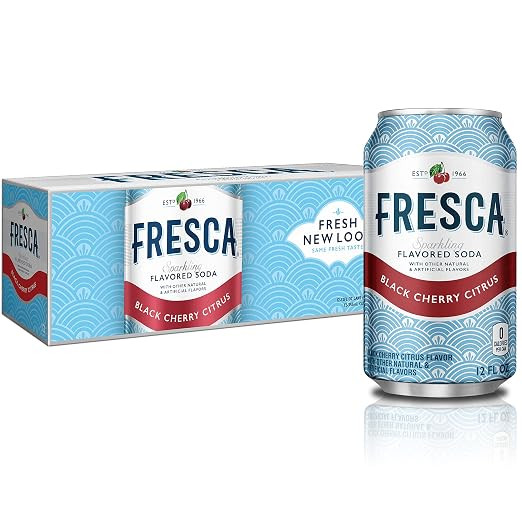 Fresca Black Cherry Soda Sparkling Flavored Soft Drink Zero Calorie and Sugar Free, 12 fl oz, 12 ... | Amazon (US)