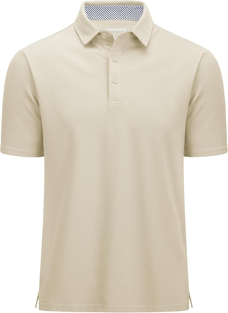 MAGCOMSEN Men's Polo Shirts Short Sleeve Cotton Pique 3 Button Classic Fit Casual T-Shirt Perform... | Amazon (US)