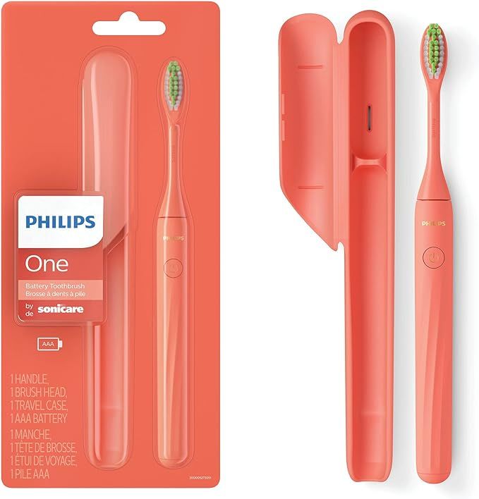 Philips Sonicare One by Sonicare Battery Toothbrush, Miami Coral, HY1100/01 | Amazon (US)