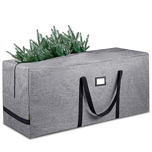 BALEINE 7.5 ft Christmas Tree Storage Bag, Heavy Duty 900D Oxford Fabric with Reinforced Handles and Dual Zippers Wide Opening, Extra Large Storage Container for Trees and Decorations (Grey) | Amazon (US)