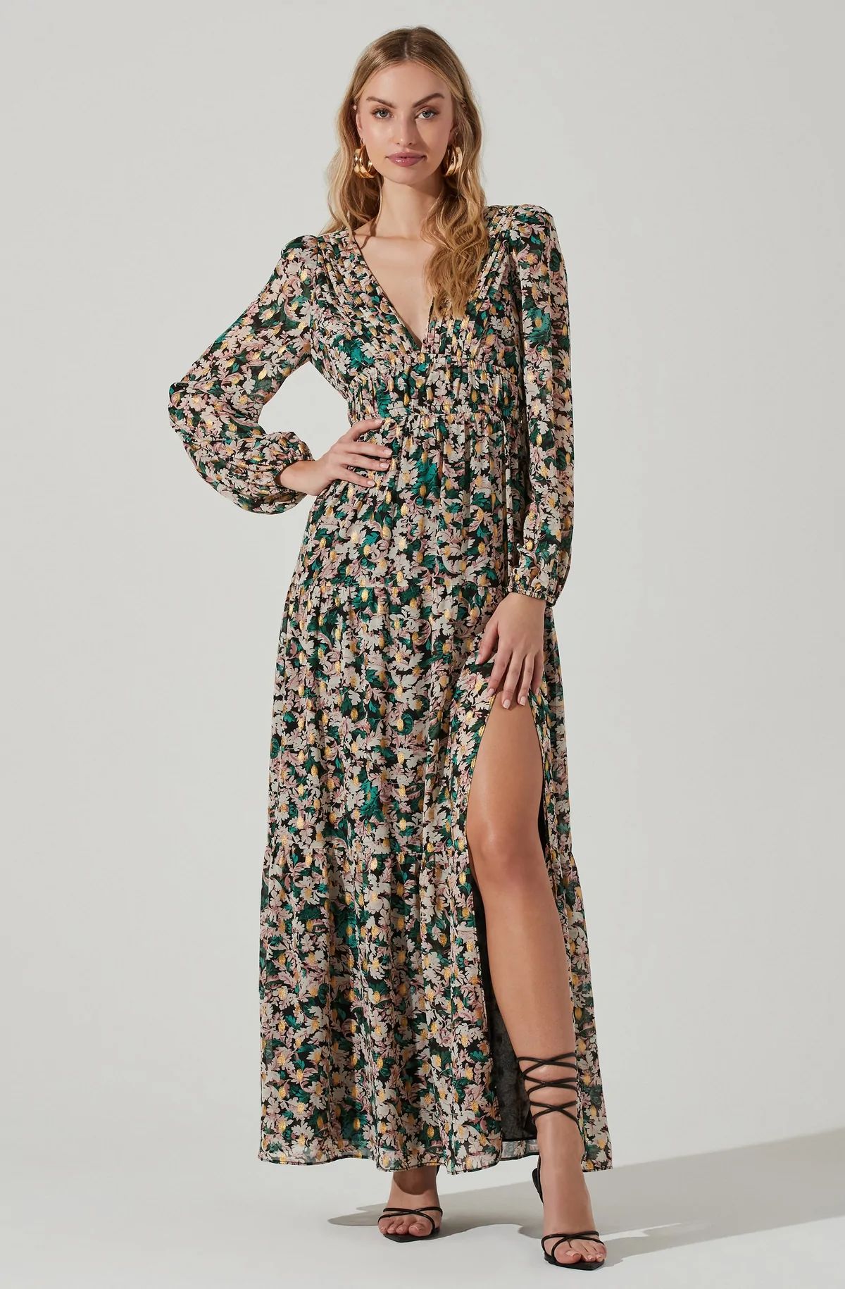 Francesca Floral Open Back Maxi Dress | ASTR The Label (US)