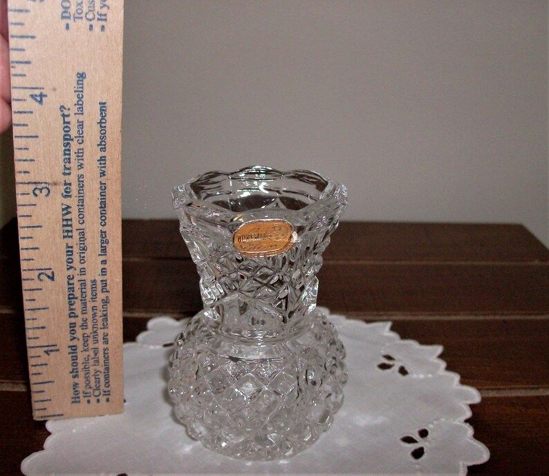 Vintage Small Bohemia Cut Glass Vase From Czechoslovakia | Etsy | Etsy (US)
