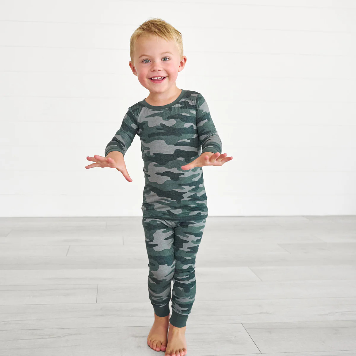 Vintage Camo Two-Piece Pajama Set | Little Sleepies