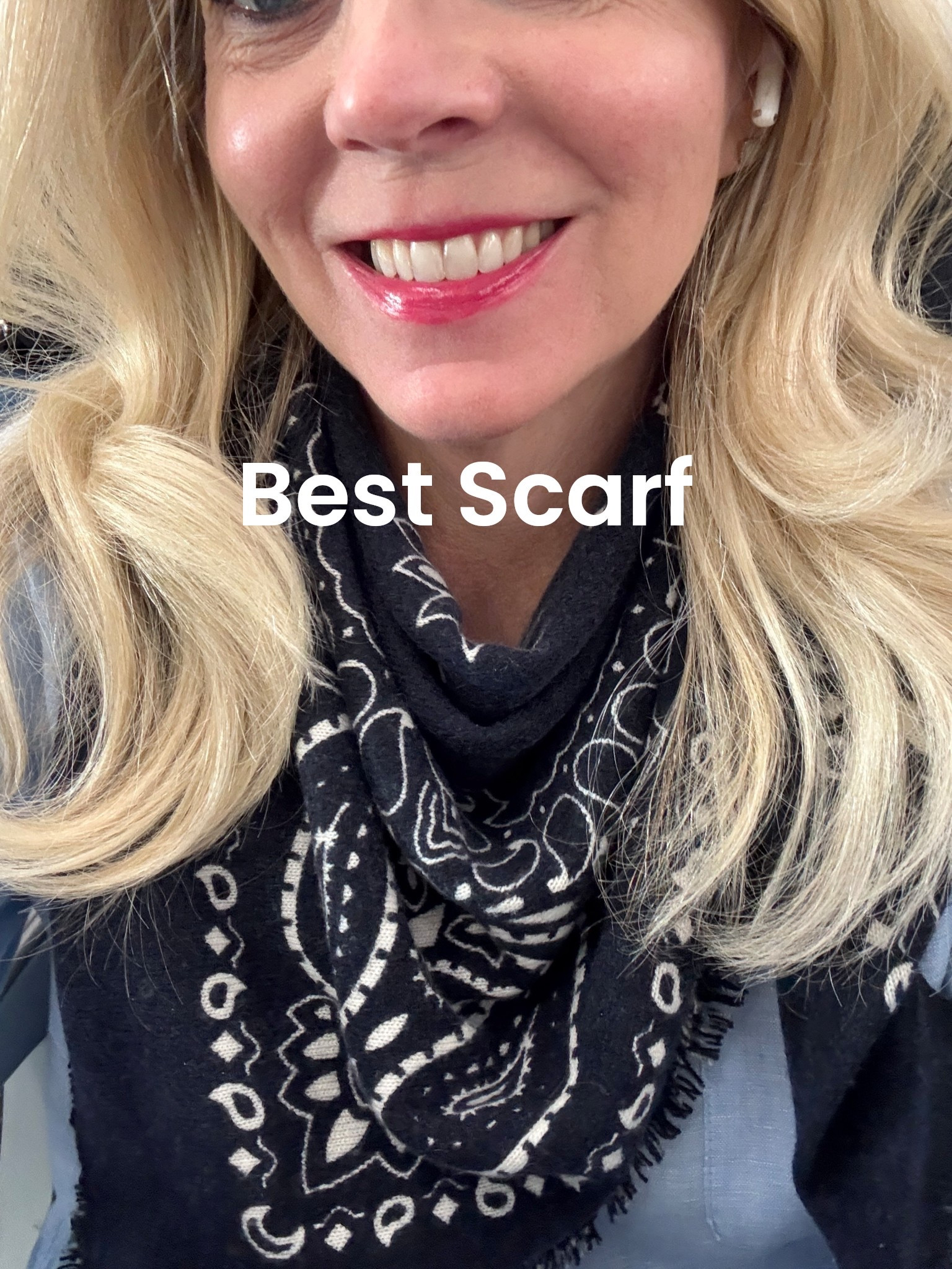 The bandana scarf keeping me cozy on the plane -- cozy and chic! ✈️

#LTKOver40 #LTKTravel #LTKdayinmylife