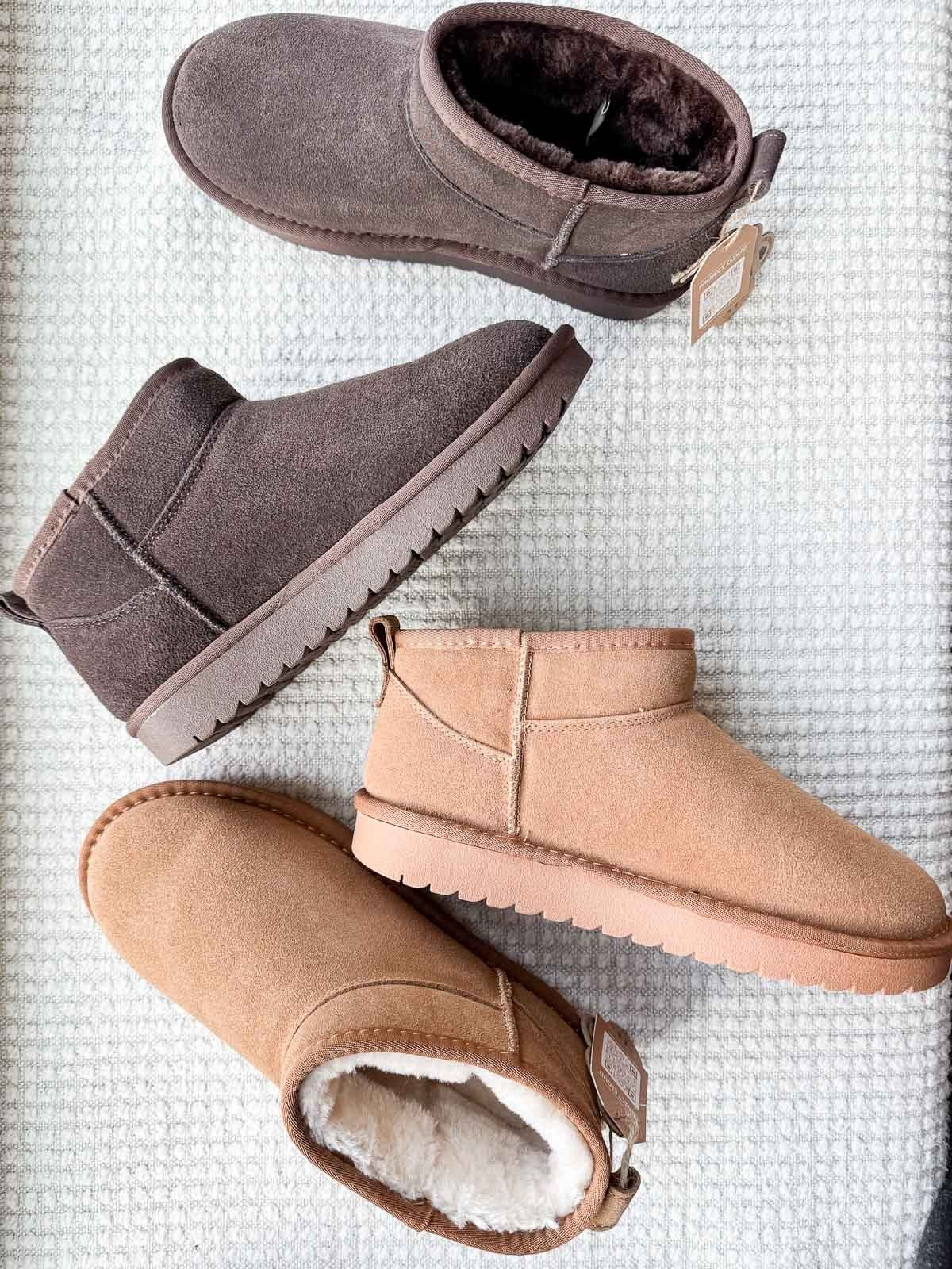 These UGG inspired mini boots are a fraction of the price . I was shocked by the quality, fit and feel  and they are even water-resistant! They’re available in a ton of colors and I have the chestnut and chocolate versions. winter boots ankle boots suede boots women’s boots gift for her idea

#LTKFindsUnder50 #LTKShoeCrush #LTKBeauty