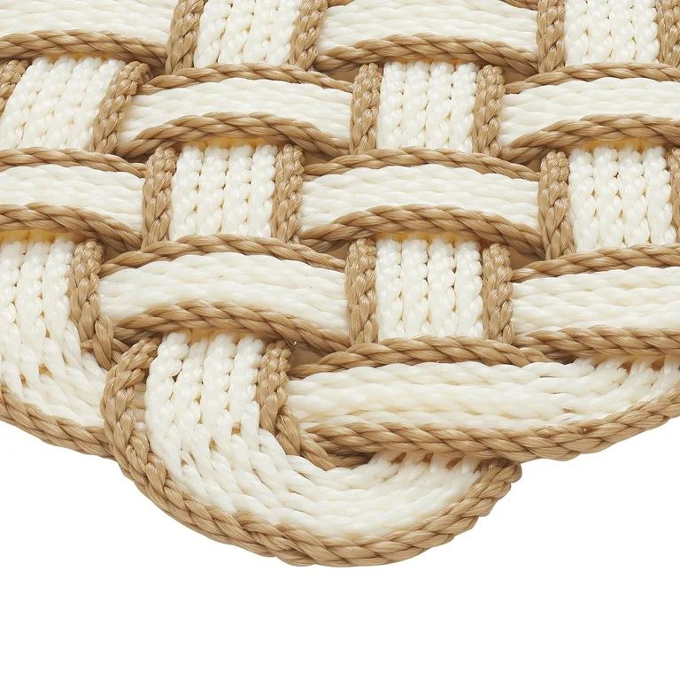 Mainstays Woven Pretzel Knotted PVC Outdoor Doormat, 18" x 30" | Walmart (US)