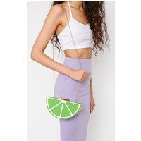 Lorian Lime Clutch | PrettyLittleThing US