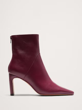 Italian Leather High-Heel Ankle Boot | Banana Republic (US)