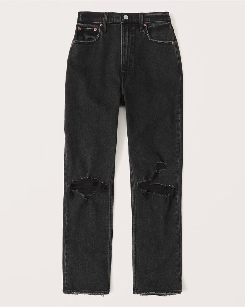 Women's Ultra High Rise Ankle Straight Jean | Women's Up To 40% Off Select Styles | Abercrombie.c... | Abercrombie & Fitch (US)