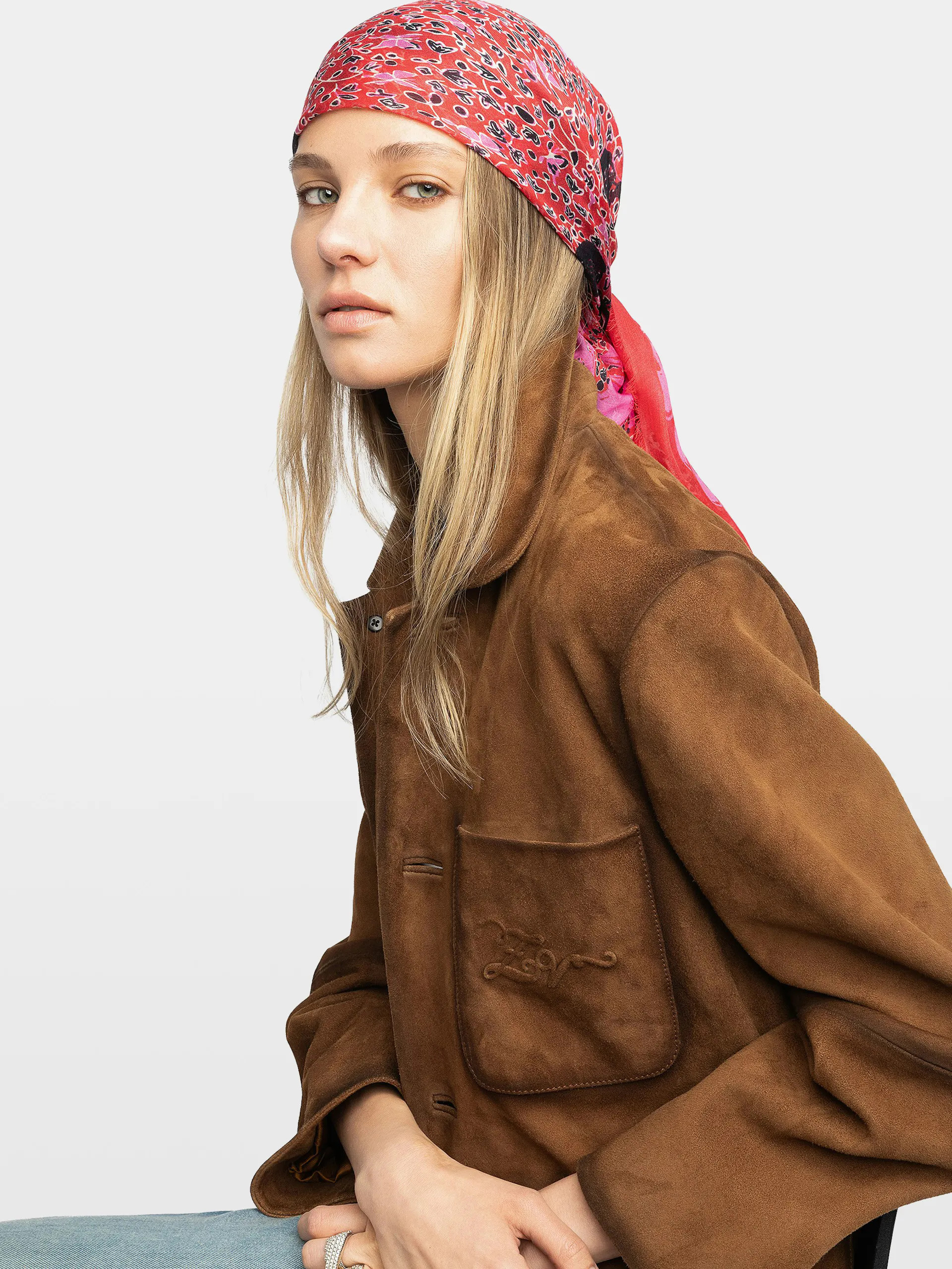 Foulard Kerry Garden Rose Imprimé | Zadig&Voltaire | Zadig & Voltaire (FR)