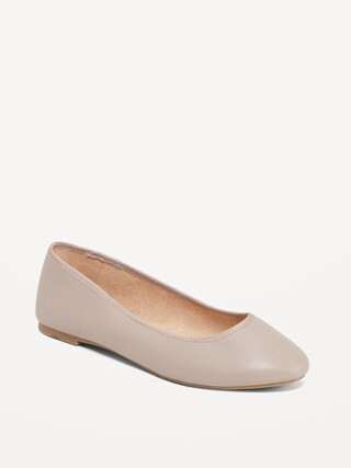 Faux-Leather Ballet Flats For Women | Old Navy (US)