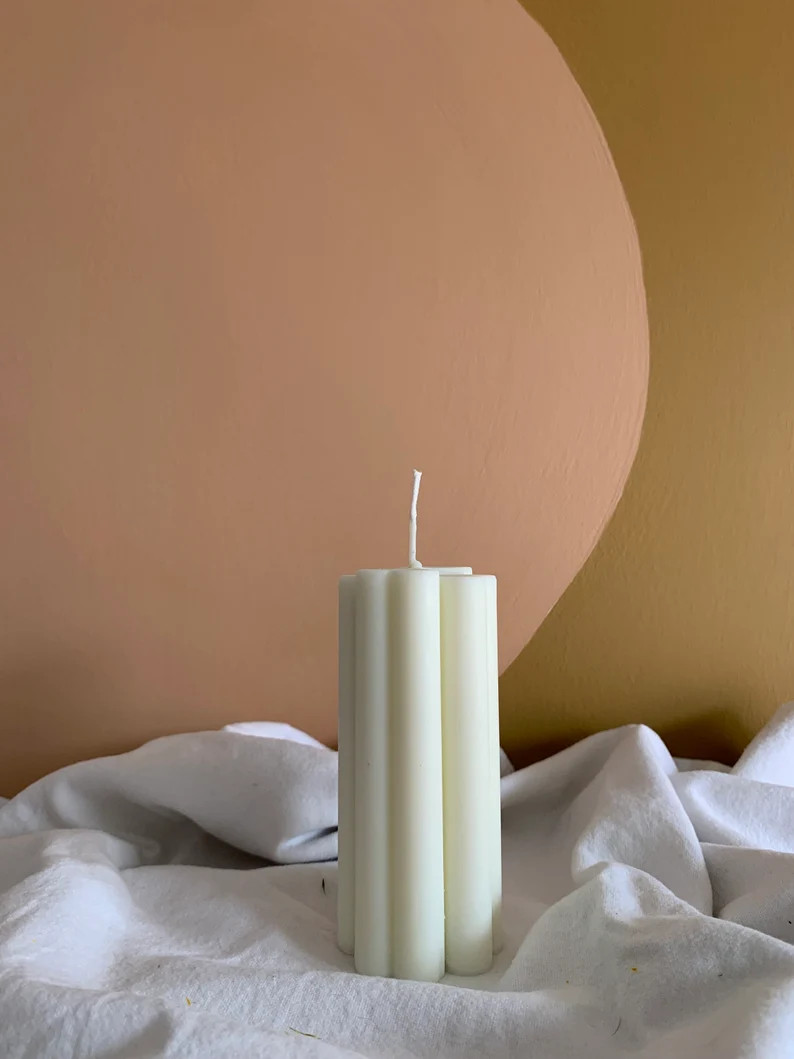 Four Leaf Clover Soy Pillar Candle - Etsy UK | Etsy (UK)