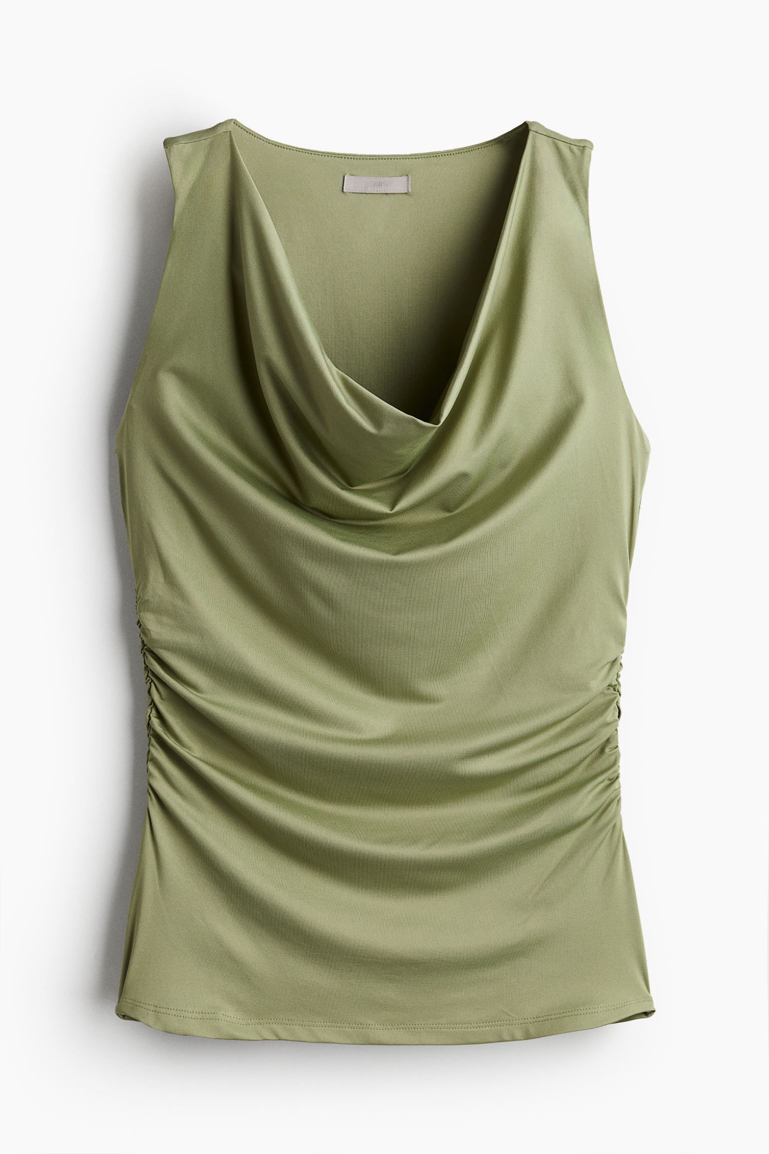 Draped Top - Light khaki green - Ladies | H&M US | H&M (US + CA)