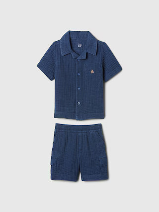 babyGap Crinkle Gauze Outfit Set | Gap (US)