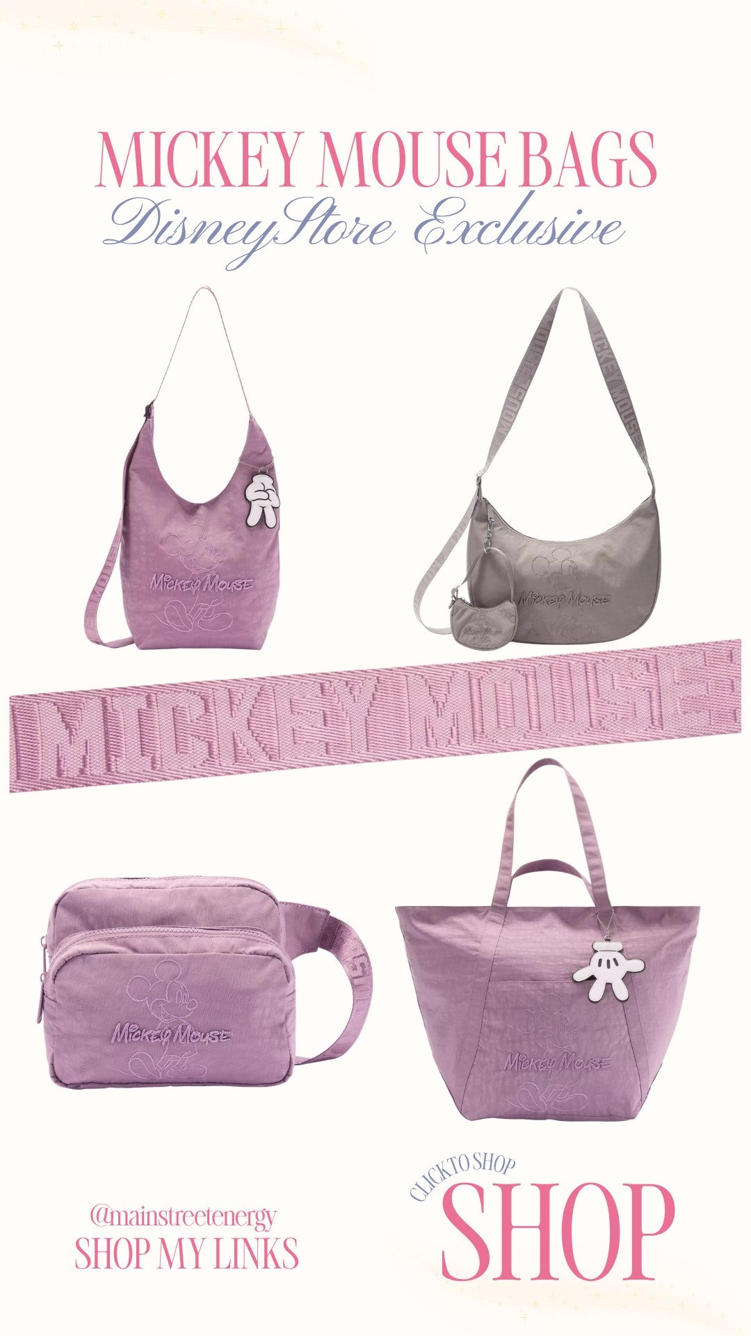 All new Disney Store Exclusive Mickey Mouse Bags #disneystyle #disneystore #mickeymousebags 

 