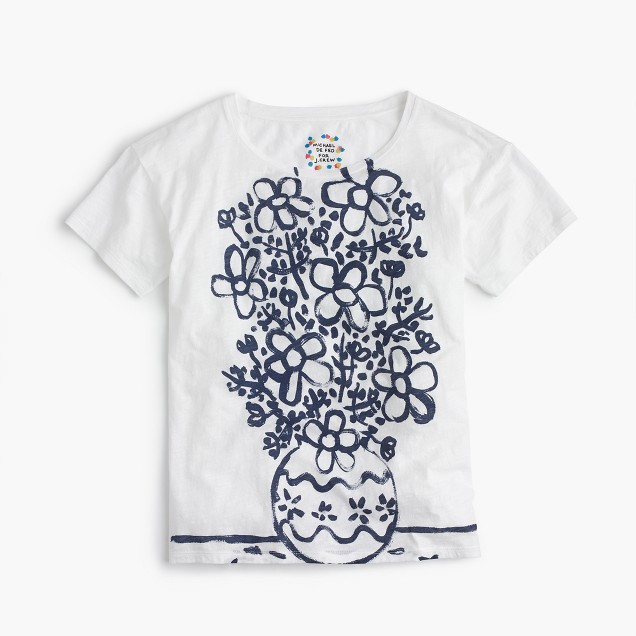 Michael De Feo™ for J.Crew painted daisy vase T-shirt | J.Crew US