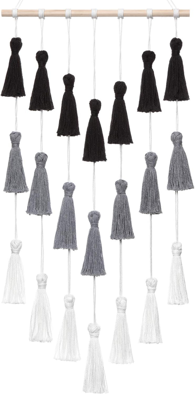 Dahey Macrame Wall Hanging Woven Tapestry Tassels Wall Art Boho Home Decor for Christmas Living Room | Amazon (US)