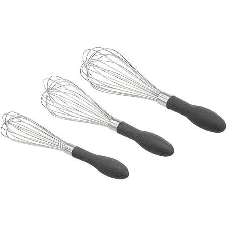 Stainless Steel Whisk - Kitchen Balloon Whisk, Thick Stainless Steel Wire ＆ Strong Handles, Egg... | Amazon (UK)